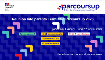 Soirée d'Information Parents Terminale au Lycée Saint-Exupéry de (…)
